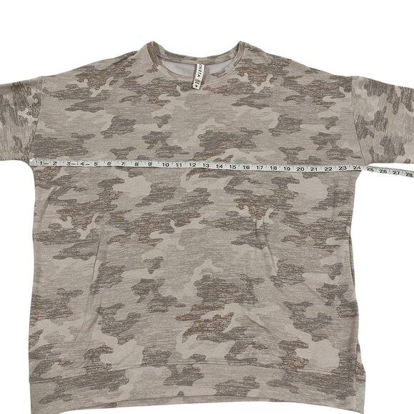 Athleta Pure Luxe Camo Printed Sweatshirt Size M - Picture 4 of 5